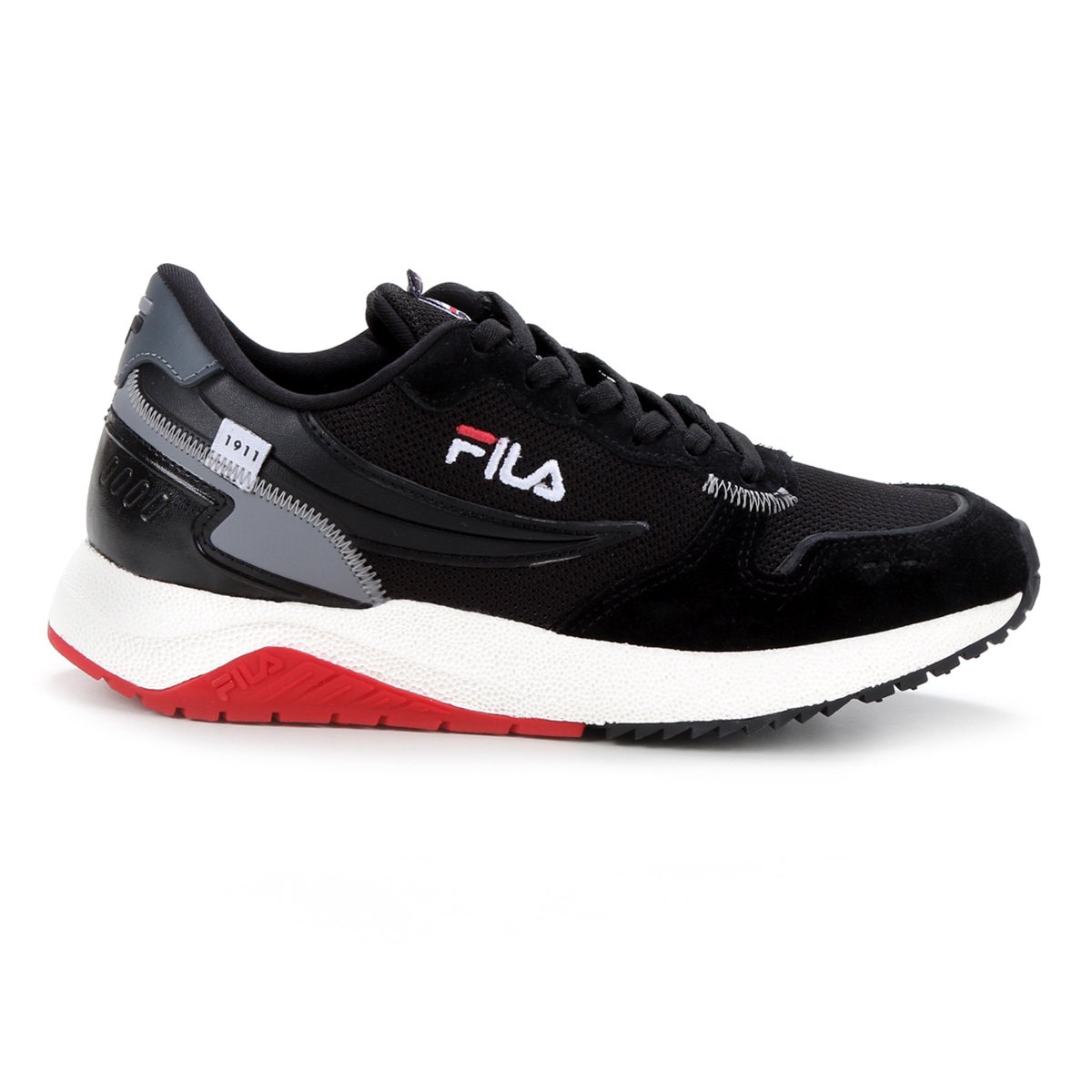 Tênis Fila Float Jogger Masculino - Preto+Vermelho | Zattini