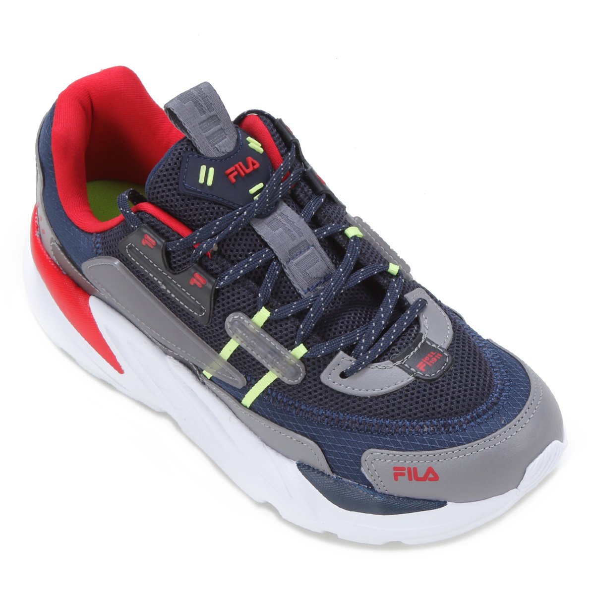 Tênis Fila Invictus Masculino - Azul+Vermelho Menor preço em Tênis Fila Invictus Masculino - Azul+Vermelho