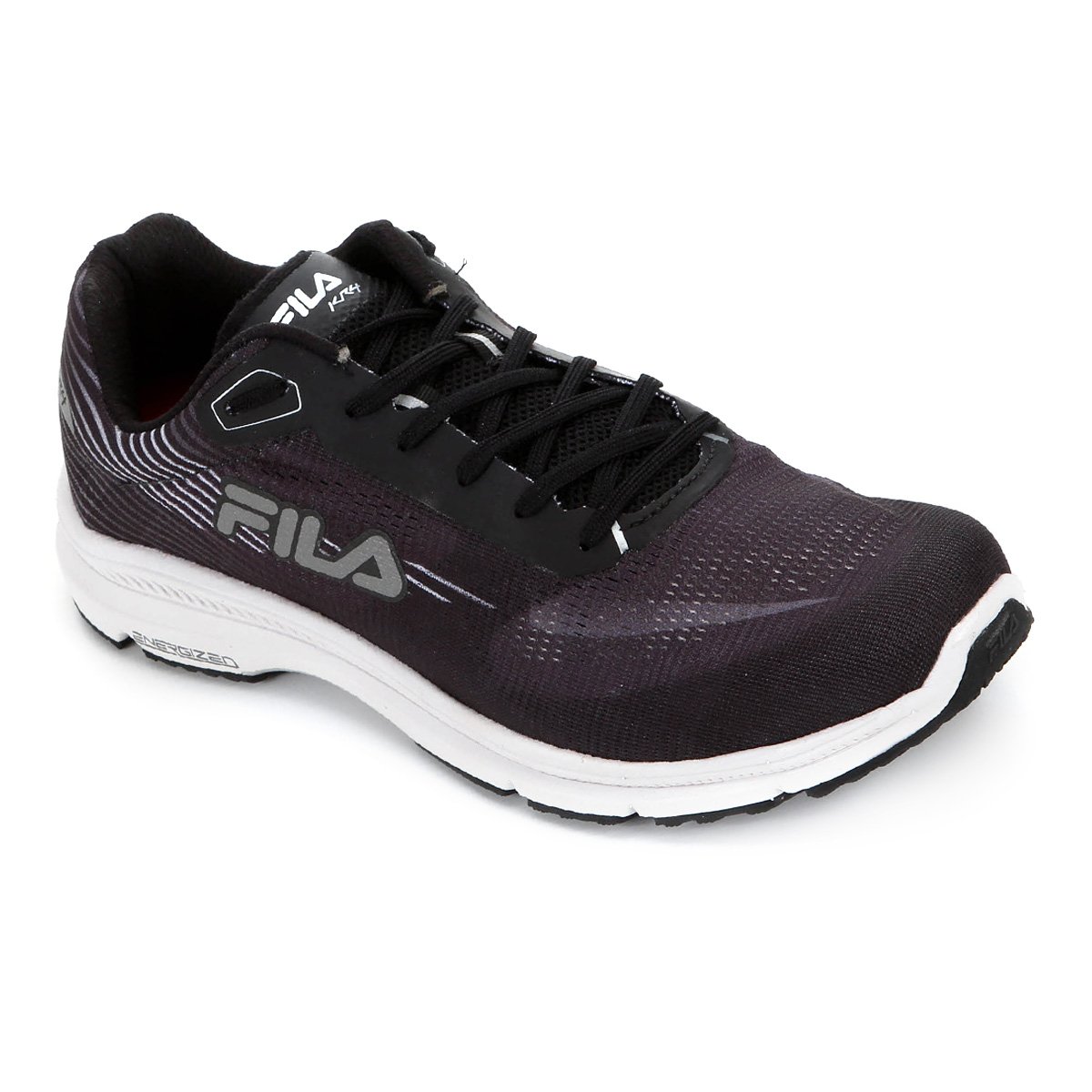 Tênis Fila Kr4 Masculino - Preto+Prata Menor preço em Tênis Fila Kr4 Masculino - Preto+Prata