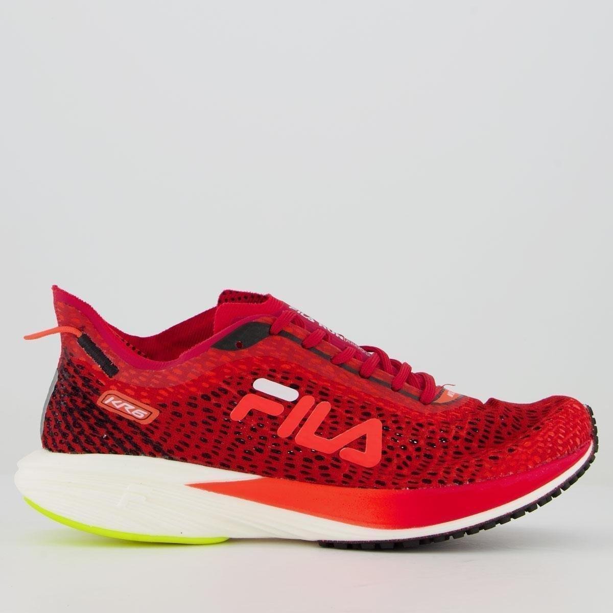 Tênis Fila KR6 Vermelho e Preto Menor preço em Tênis Fila KR6 Vermelho e Preto