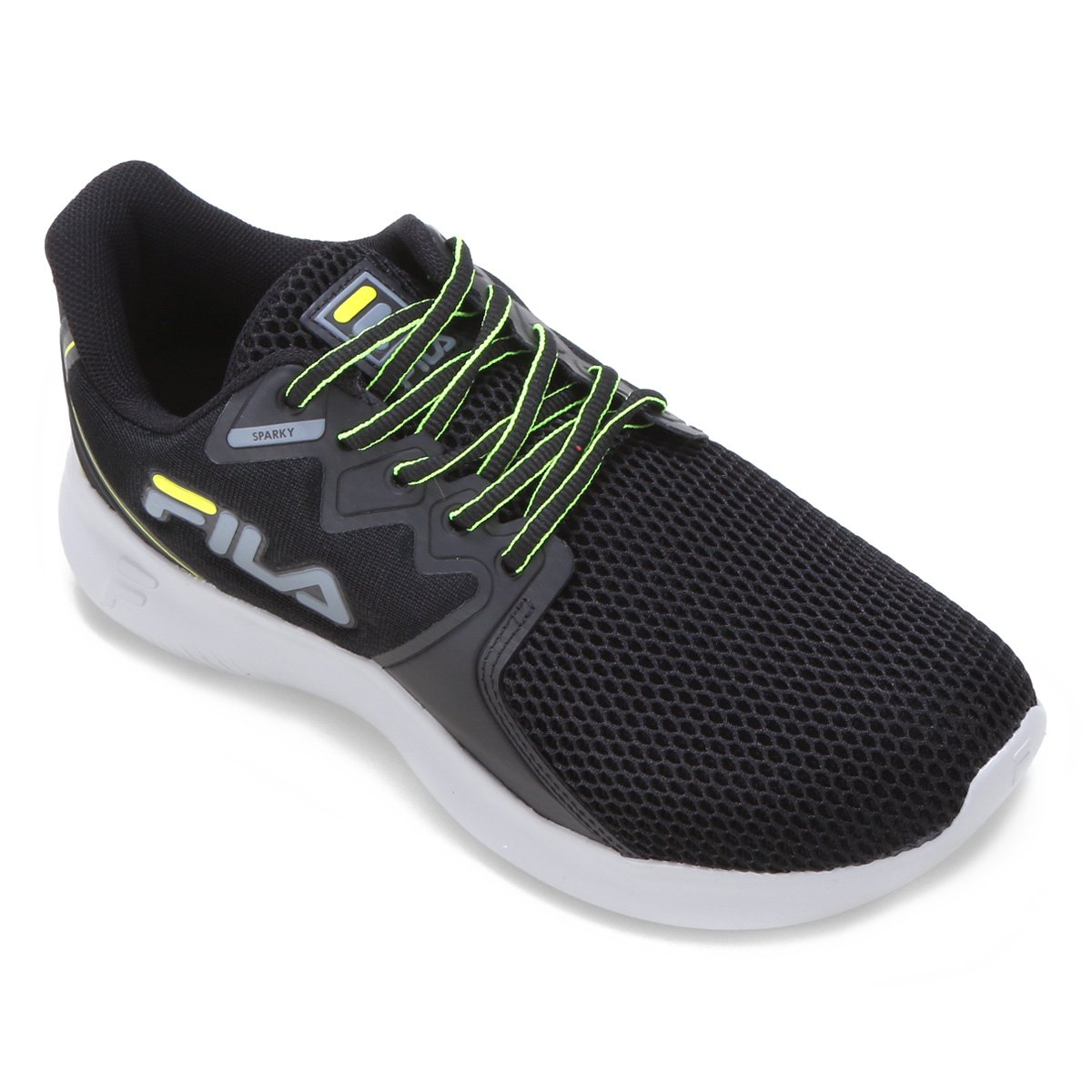 Tênis Fila Sparky Masculino - Preto+verde Menor preço em Tênis Fila Sparky Masculino - Preto+verde