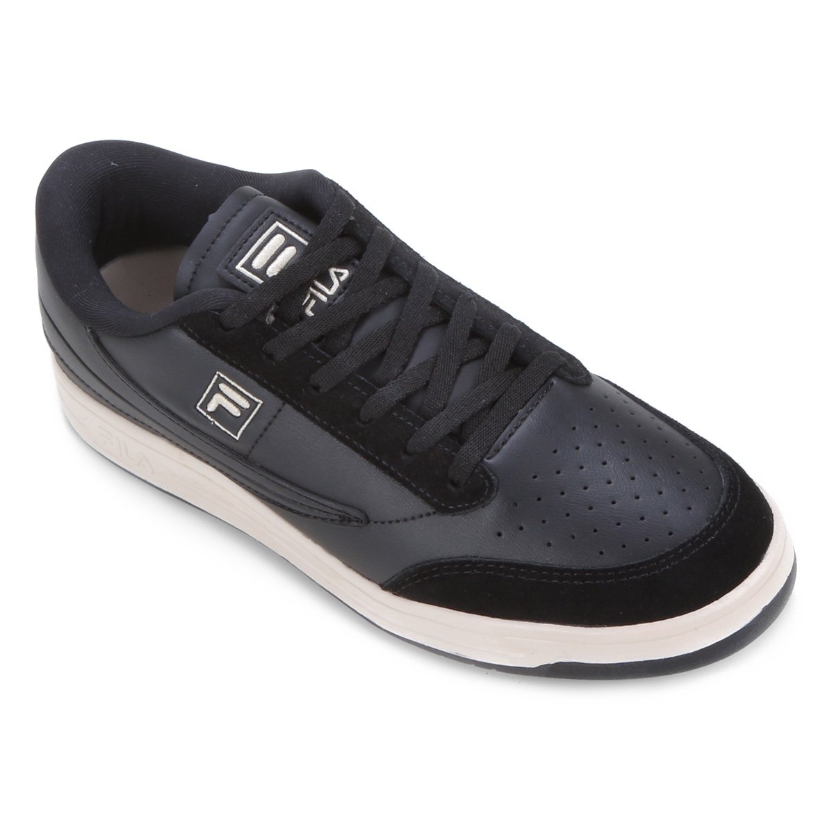 Tênis Fila Tennis 88 Masculino - Preto+Branco Menor preço em Tênis Fila Tennis 88 Masculino - Preto+Branco