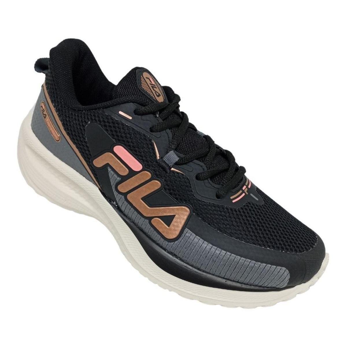 Tênis Fila Transition Feminino - Preto - Preto Menor preço em Tênis Fila Transition Feminino - Preto - Preto