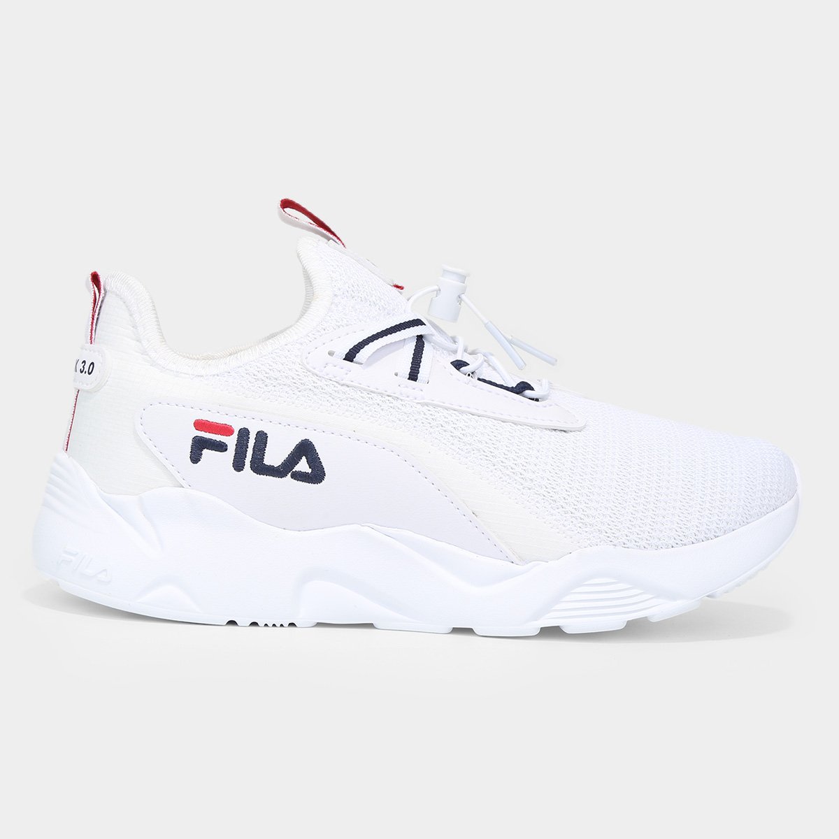 Tênis Fila V.Track 3.0 Feminino - Branco+Vermelho Menor preço em Tênis Fila V.Track 3.0 Feminino - Branco+Vermelho