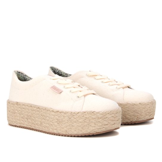 Tênis Flatform Colcci Juta Lidia Feminino - Off White
