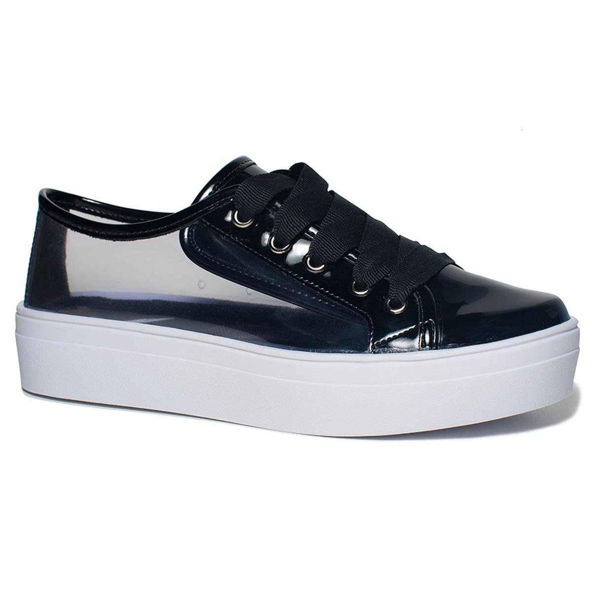 tenis flatform transparente