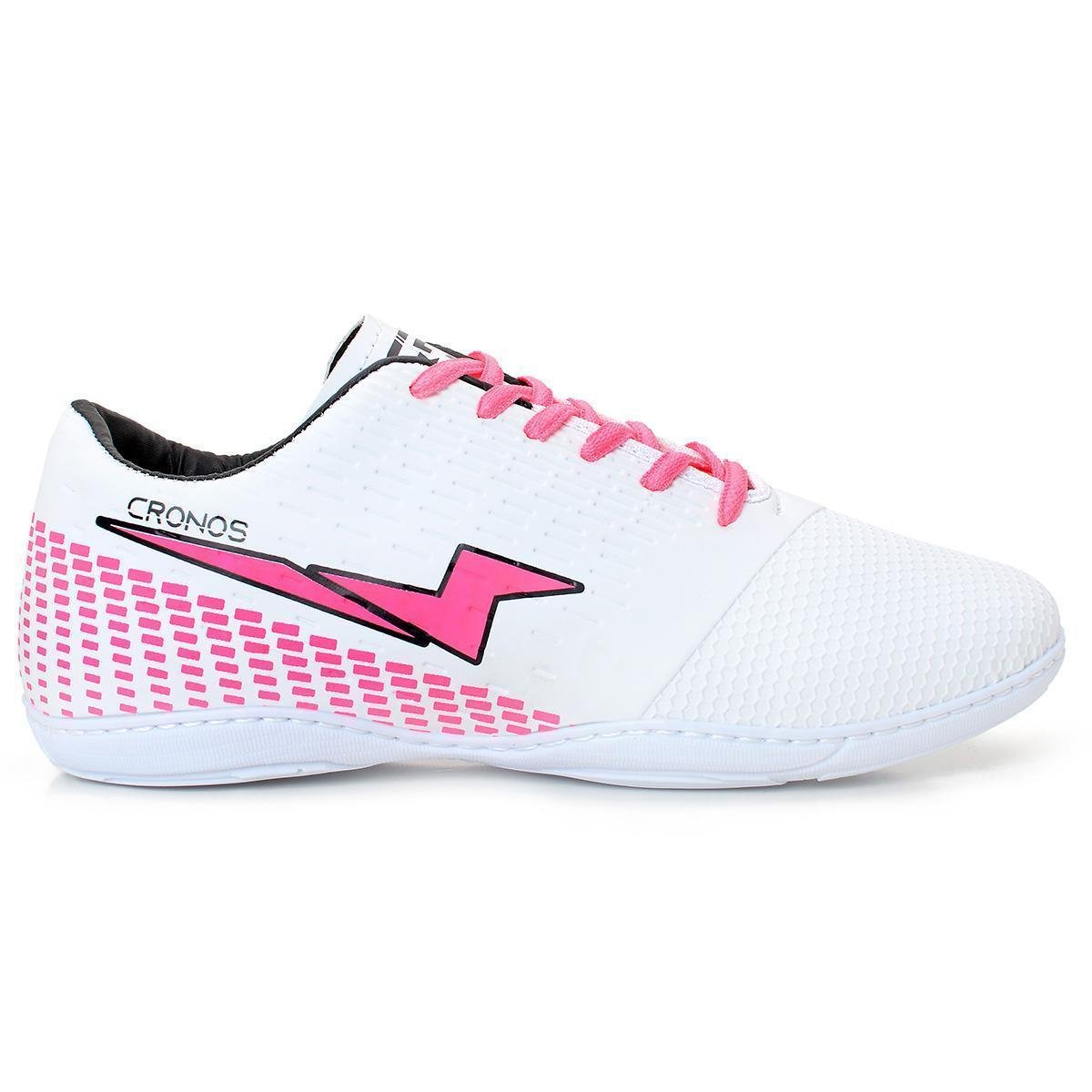Tenis Futsal Quadra Cr Cronos Adulto Futebol de Salão Cano Baixo Masculino Feminino - Branco+Rosa é ruim? Tenis Futsal Quadra Cr Cronos Adulto Futebol de Salão Cano Baixo Masculino Feminino - Branco+Rosa é boa?