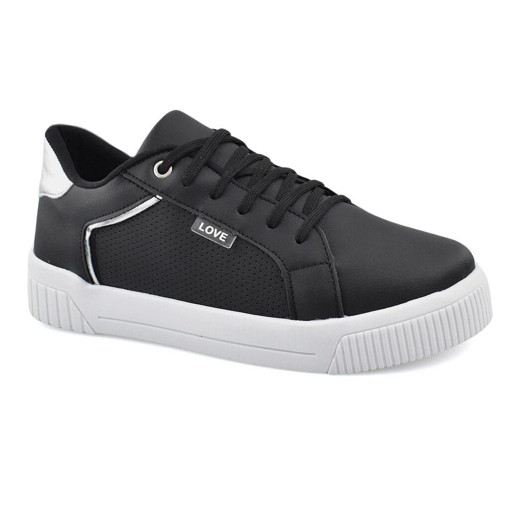 Tênis Godiva Feminino Preto Casual Sola Alta Cadarço Leve - 40