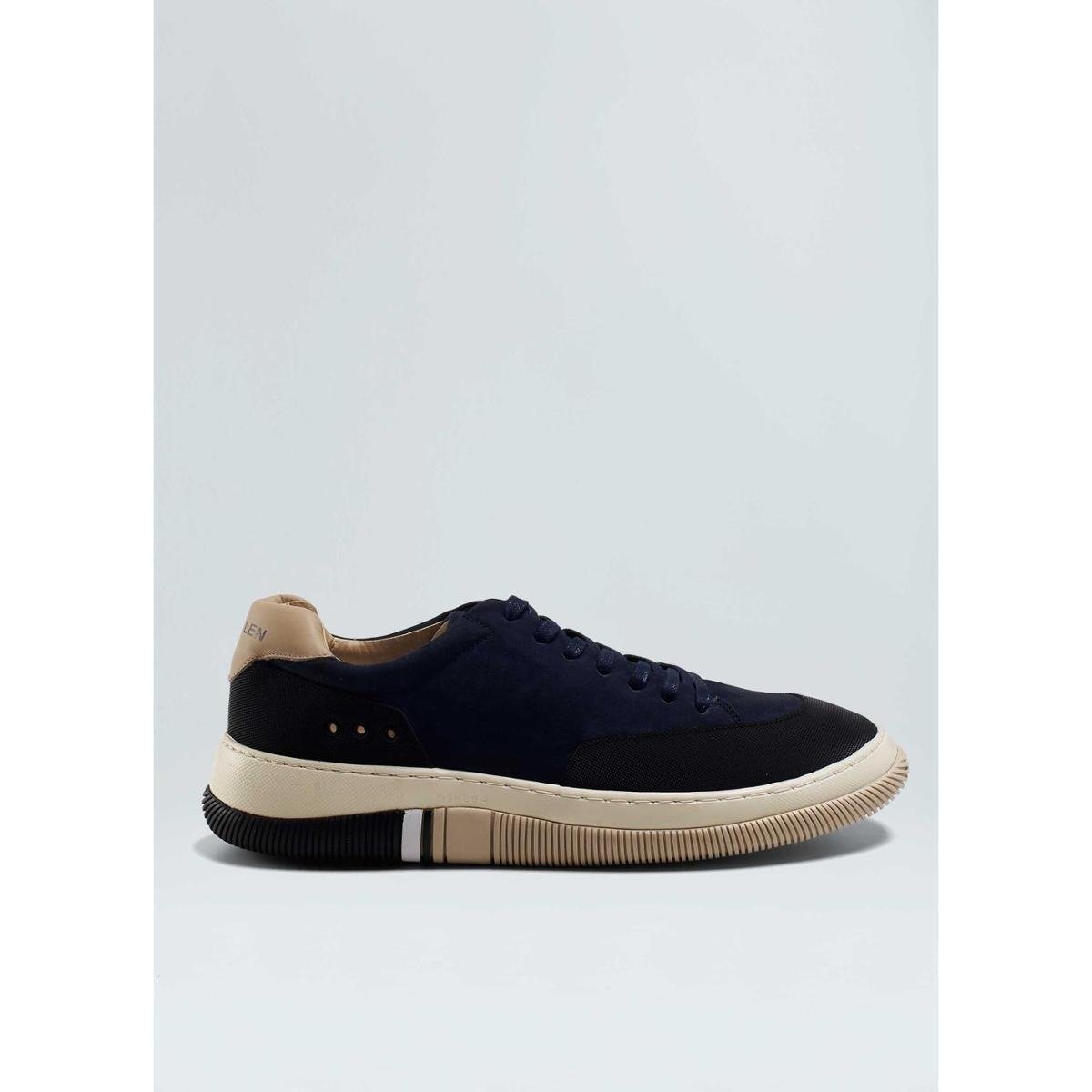 Tenis Hybrid Laces Nobuck Masc-Azul Marinho/Preto/Bege C Menor preço em Tenis Hybrid Laces Nobuck Masc-Azul Marinho/Preto/Bege C