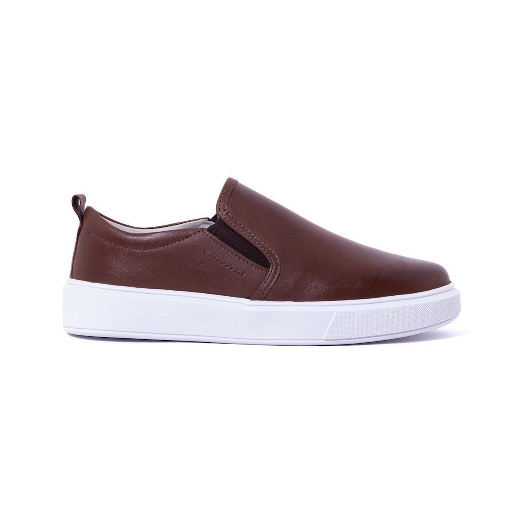 Tenis Iate Sapatenis Masculino Slip On De Couro Premium