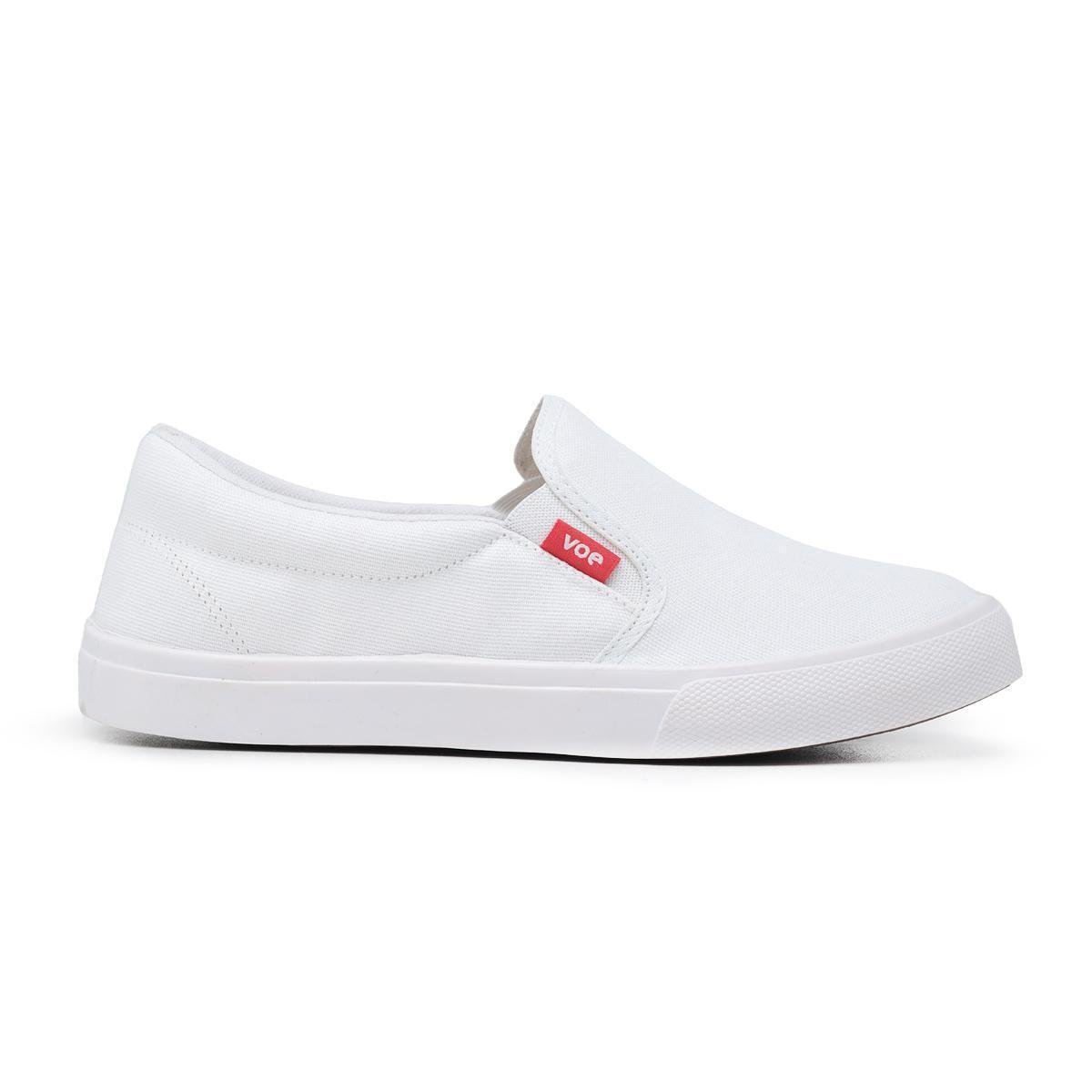 Tênis Iate Voe Um Clássico e Elegante Slip On + Palmilha Bolha Em Gel Anatômica - Branco Menor preço em Tênis Iate Voe Um Clássico e Elegante Slip On + Palmilha Bolha Em Gel Anatômica - Branco