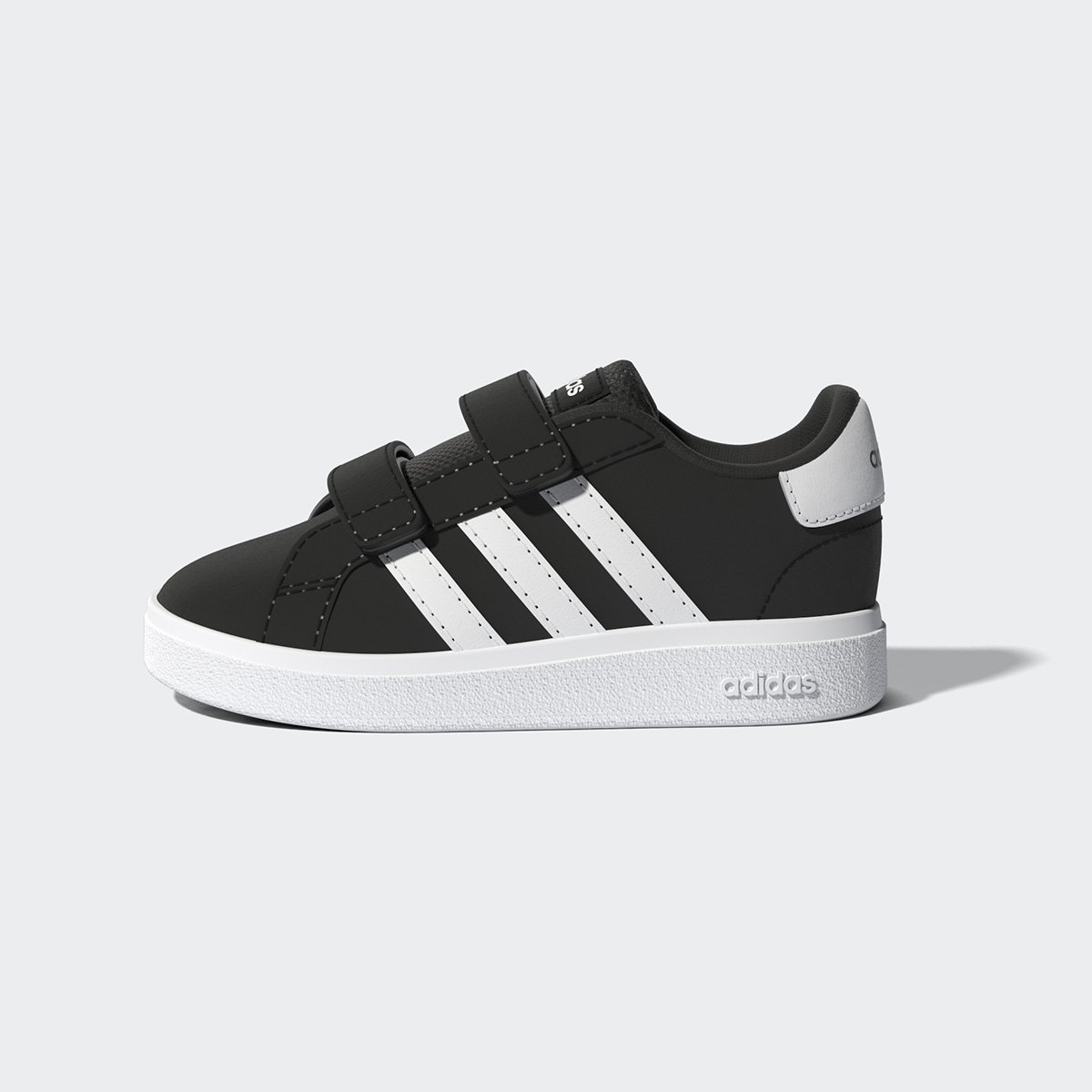 Tênis Infantil Adidas Court CF I - Preto+Off White Menor preço em Tênis Infantil Adidas Court CF I - Preto+Off White