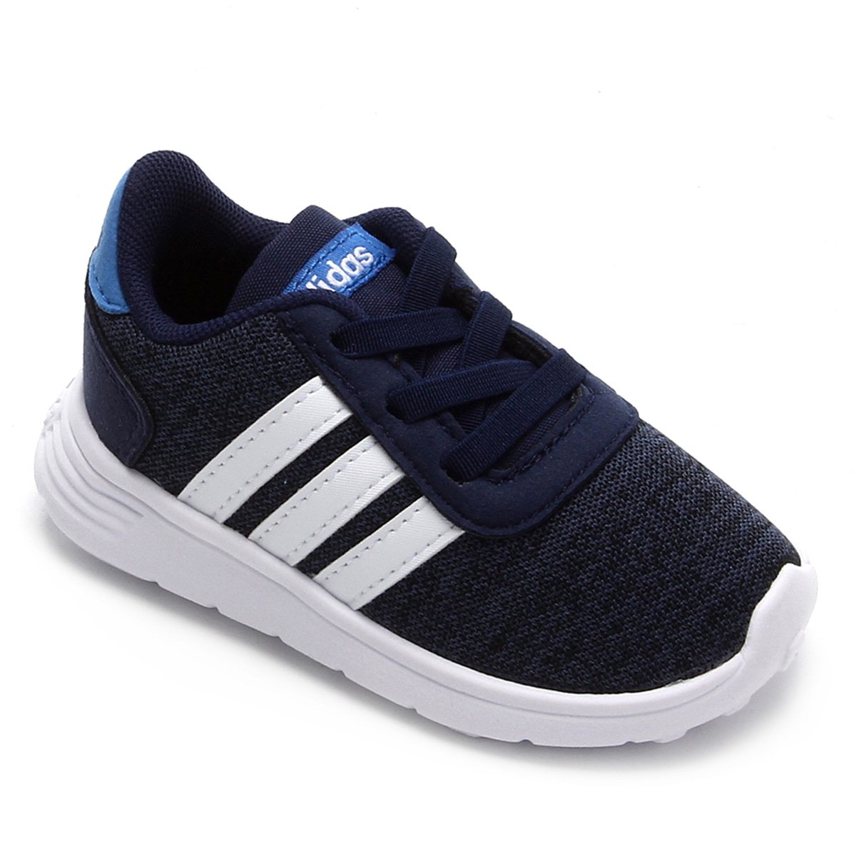 Tênis Infantil Adidas Lite Racer - Azul+Branco Menor preço em Tênis Infantil Adidas Lite Racer - Azul+Branco