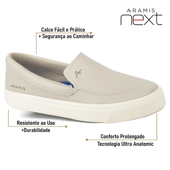 Tênis Infantil Aramis Next Slip On Casual Easy Loafer Confortável Antiderrapante Original