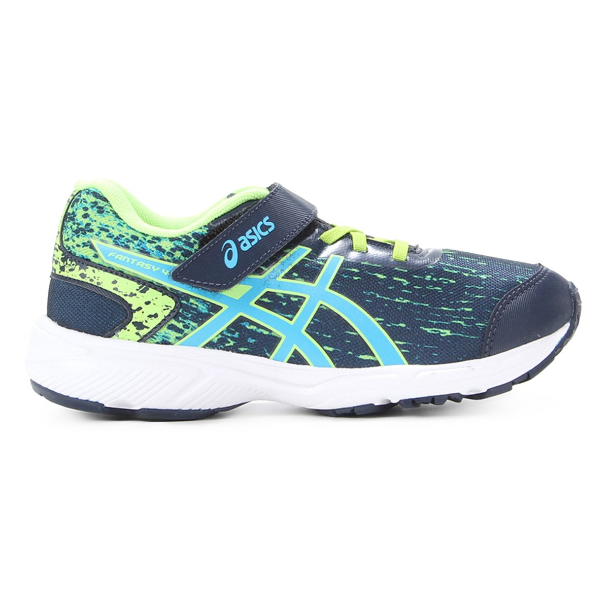 Tênis Infantil Asics Fantasy 4 PS - Azul+Verde | Zattini