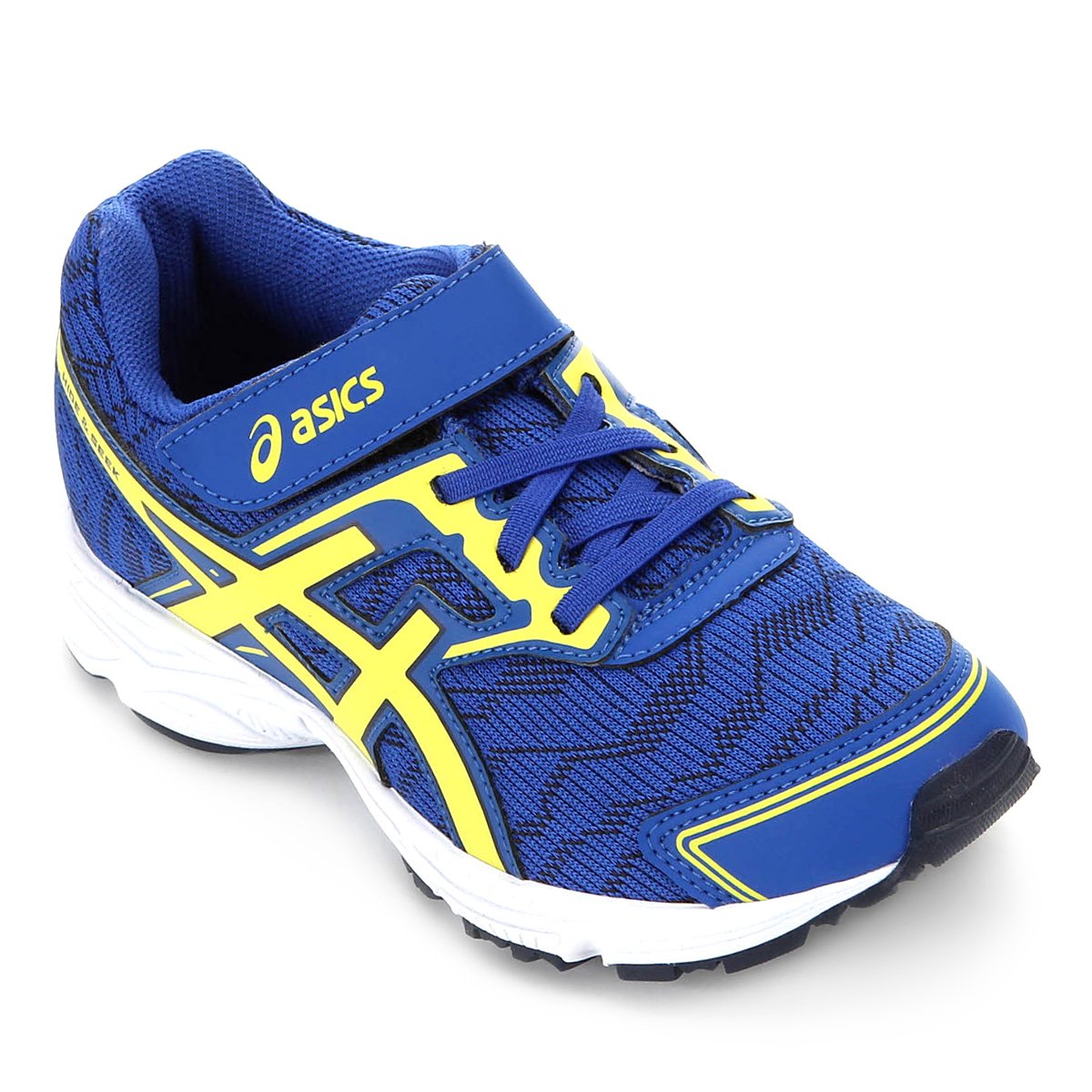 Tênis Infantil Asics Hide And Seek Ps - Marinho+Amarelo Menor preço em Tênis Infantil Asics Hide And Seek Ps - Marinho+Amarelo