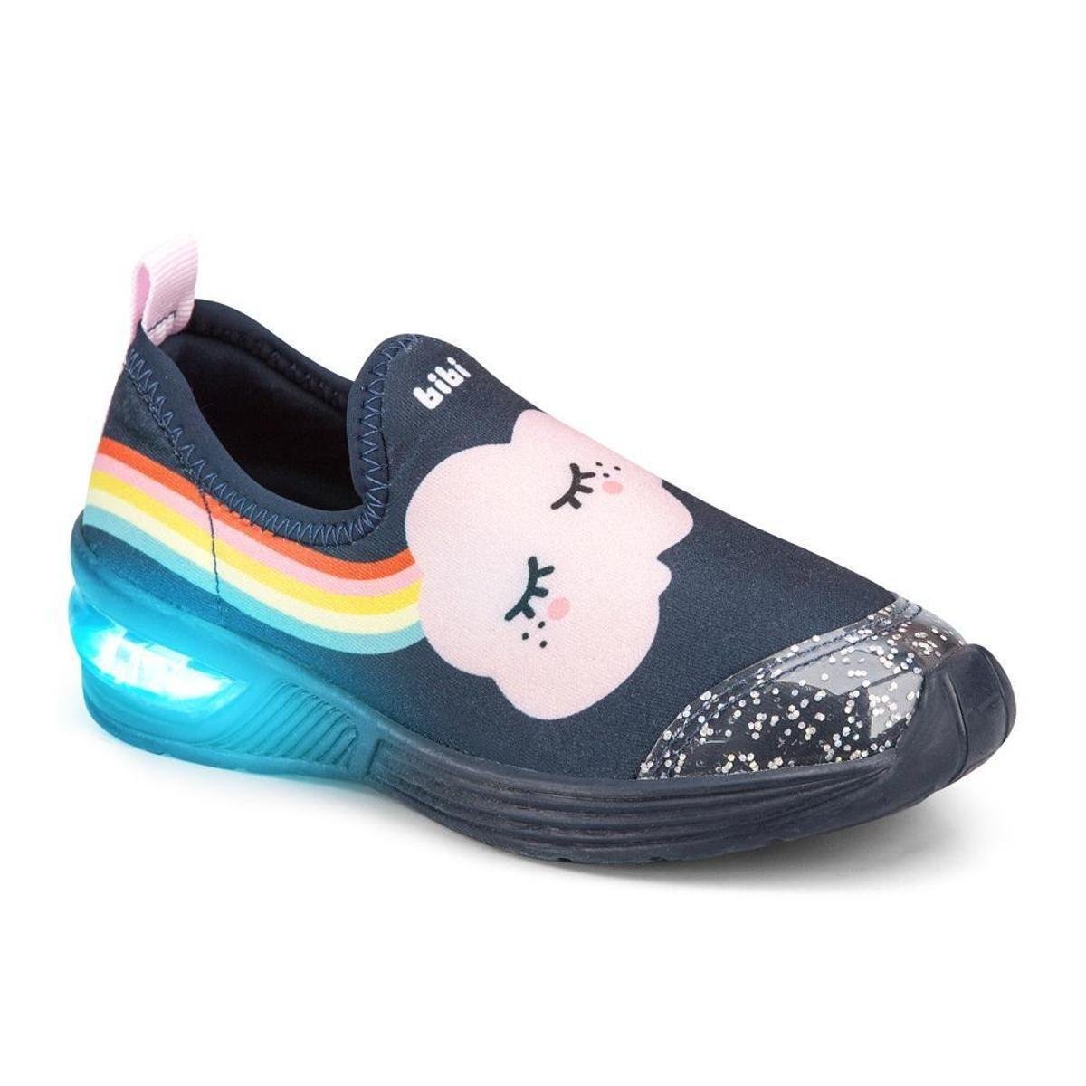 Tênis Infantil Bibi Space Wave Luz Feminino Azul de Nuvem - 1132064 - Azul  | Zattini