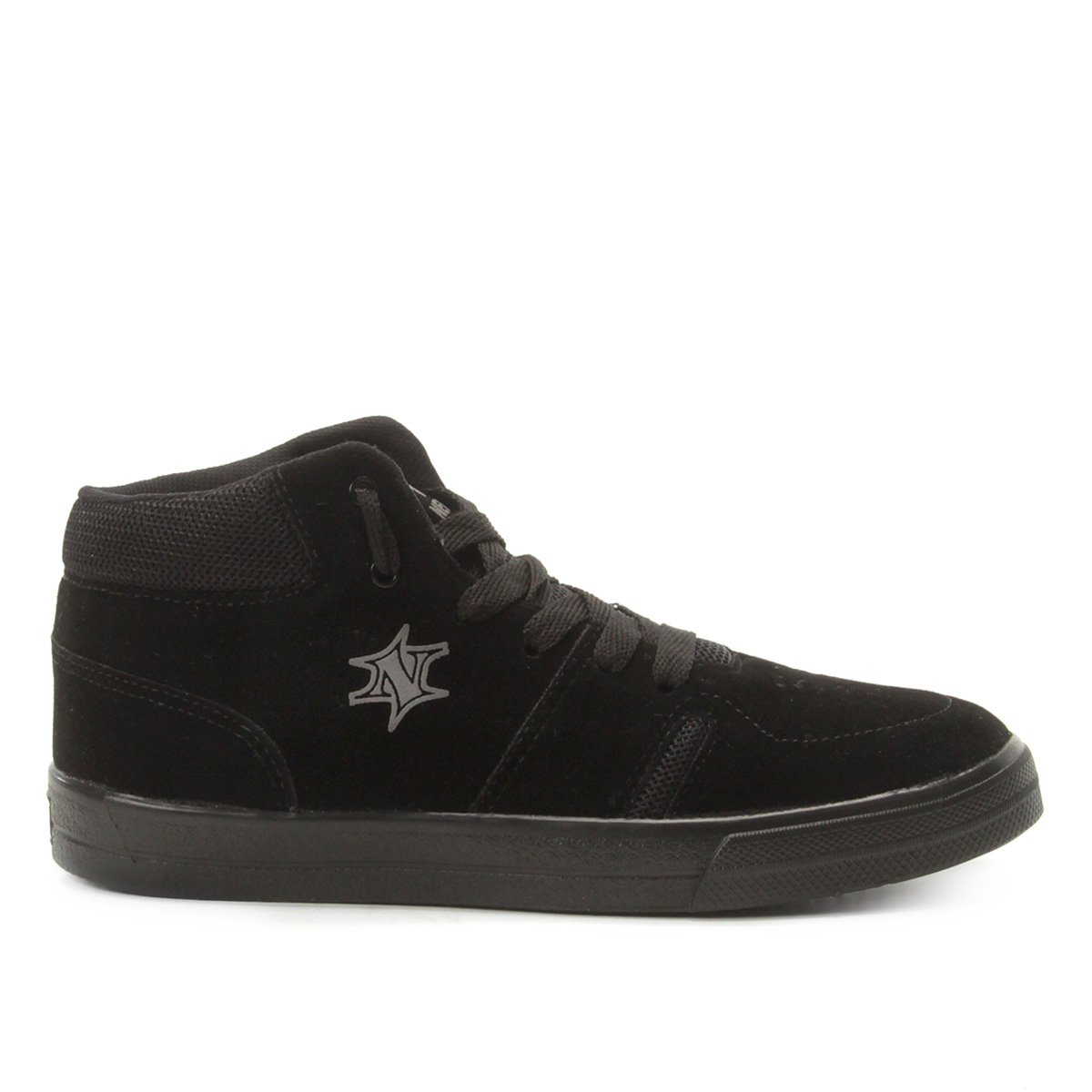 Tênis Infantil Cano Alto Nesk Logo Masculino - Preto | Zattini