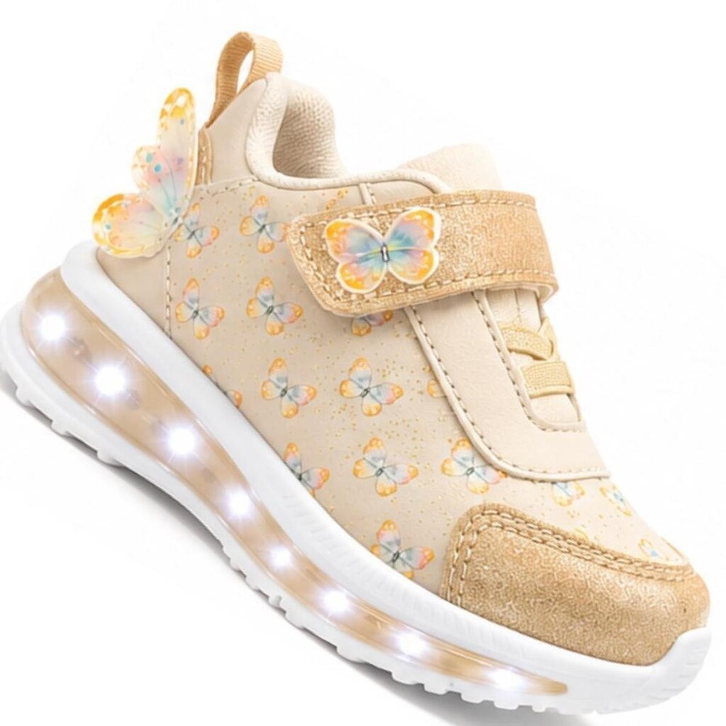 Tenis Infantil Com Led Mini-pe Mp2627 Meninas