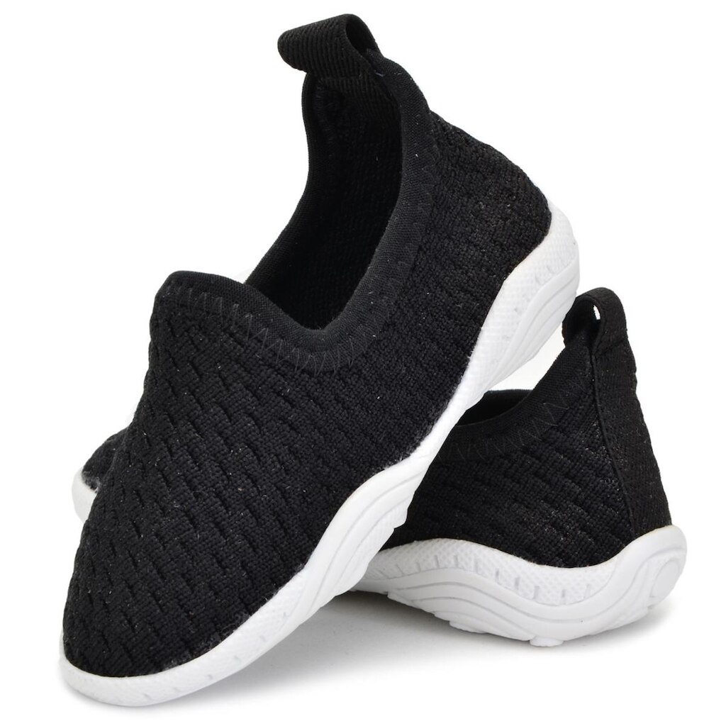 Tênis Infantil Comfort Calce Fácil Tecido Preto
