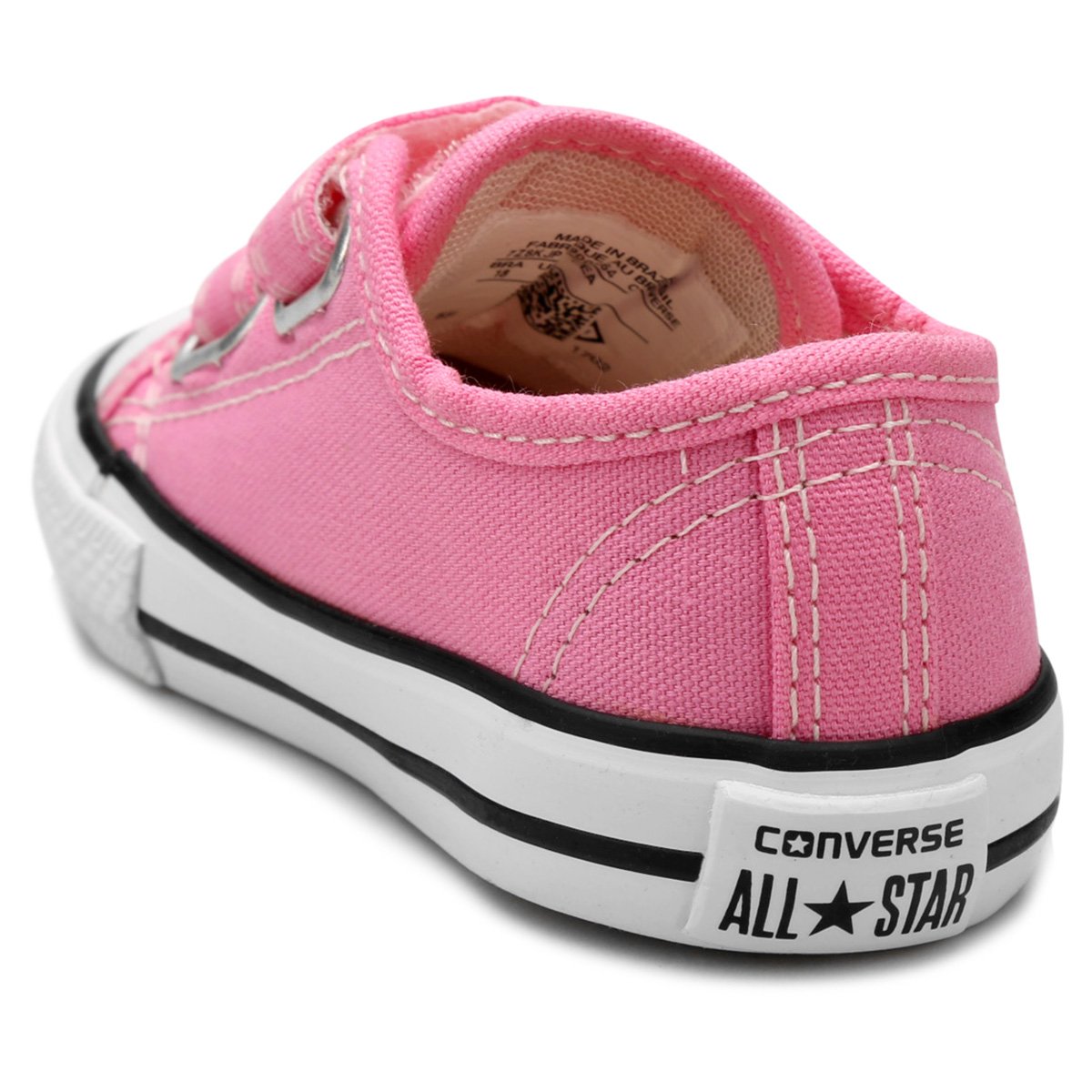 tênis converse all star border 2v rosa