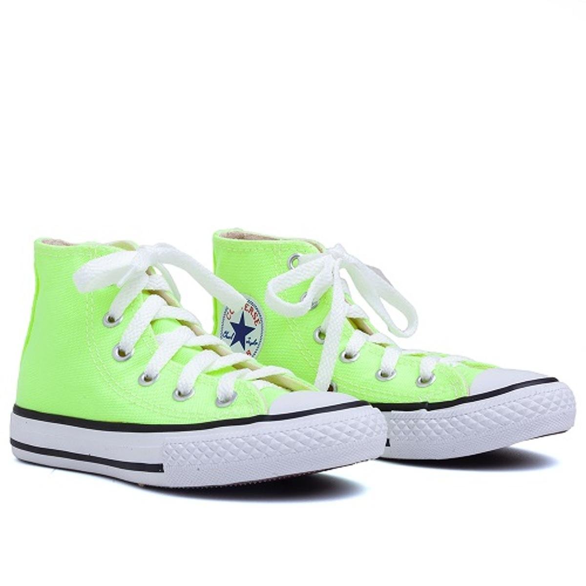 Limão Infantil Converse Verde Limão Tênis Converse All Star Chuck