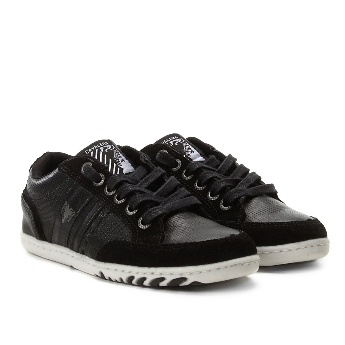 Tênis Infantil Couro Cavalera Milo Masculino - Preto Menor preço em Tênis Infantil Couro Cavalera Milo Masculino - Preto