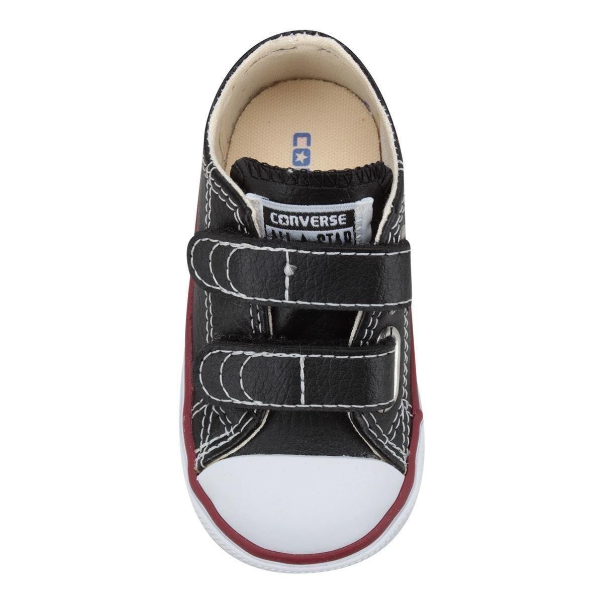 Tênis Converse All Star Infantil Couro com Velcro - CT0420 Branco - Rio Sul  Calçados
