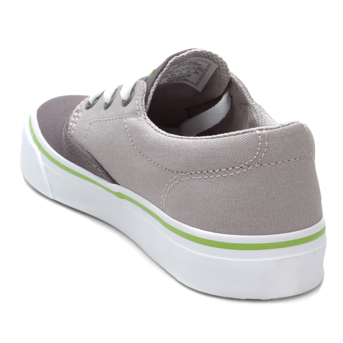 Tênis Infantil DC Shoes Flash 2 Tx La Masculino Cinza e Verde Zattini