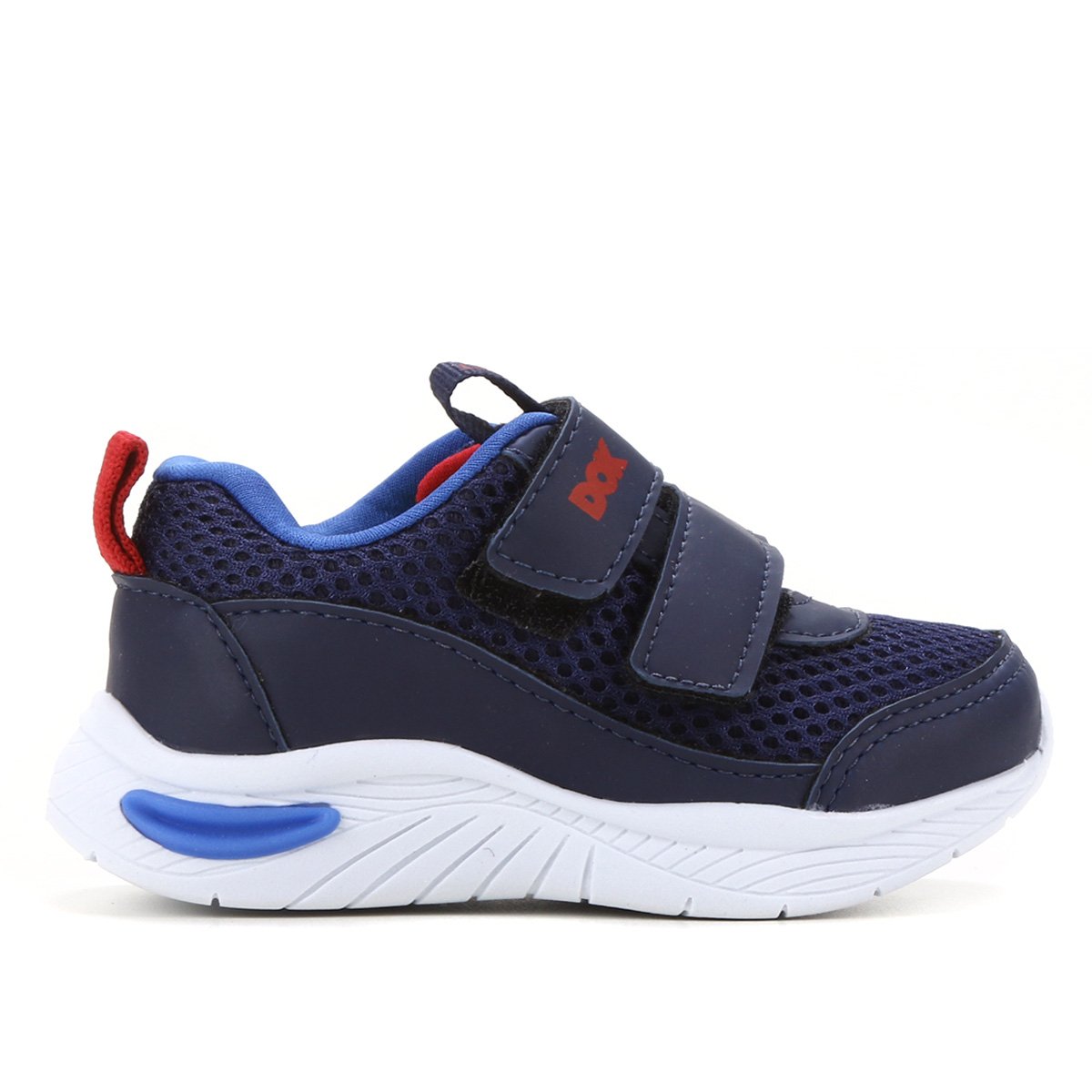 Tênis Infantil Dok Flex Energy Masculino - Azul+Vermelho Menor preço em Tênis Infantil Dok Flex Energy Masculino - Azul+Vermelho