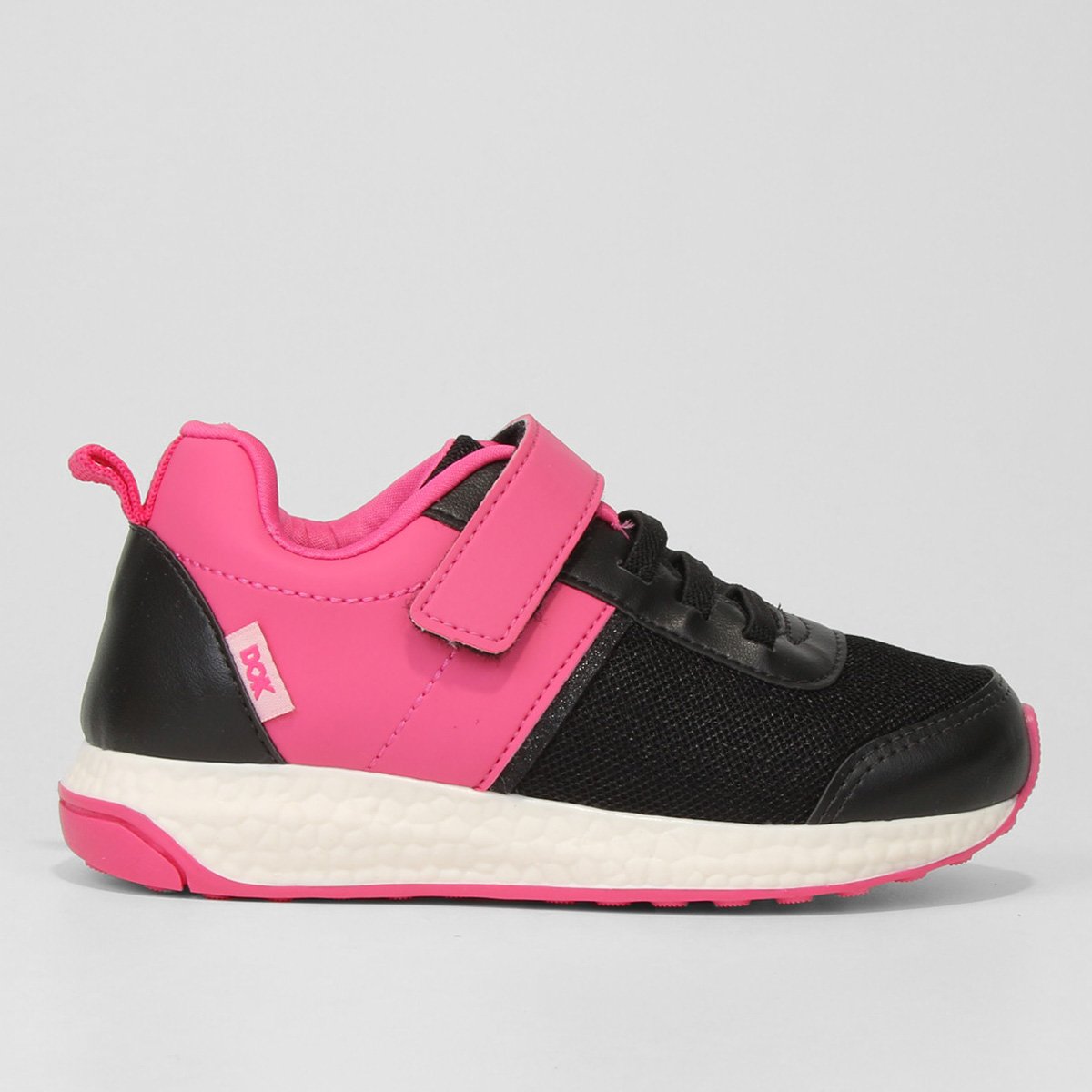 Tênis Infantil Dok Soft Feminino - Preto+Pink Menor preço em Tênis Infantil Dok Soft Feminino - Preto+Pink