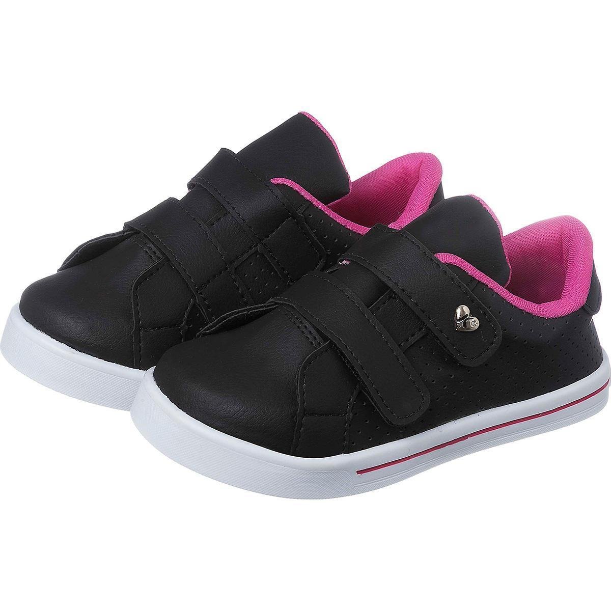 Tênis Infantil Feminino Casual Kidstep - Preto Menor preço em Tênis Infantil Feminino Casual Kidstep - Preto