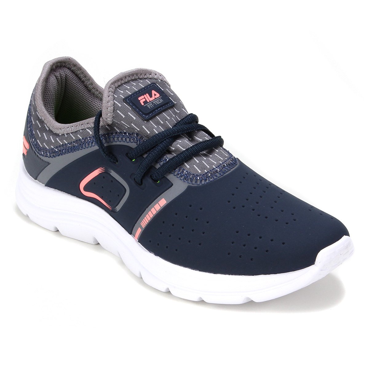 Tênis Infantil Fila Fit Tech - Azul+Cinza Menor preço em Tênis Infantil Fila Fit Tech - Azul+Cinza