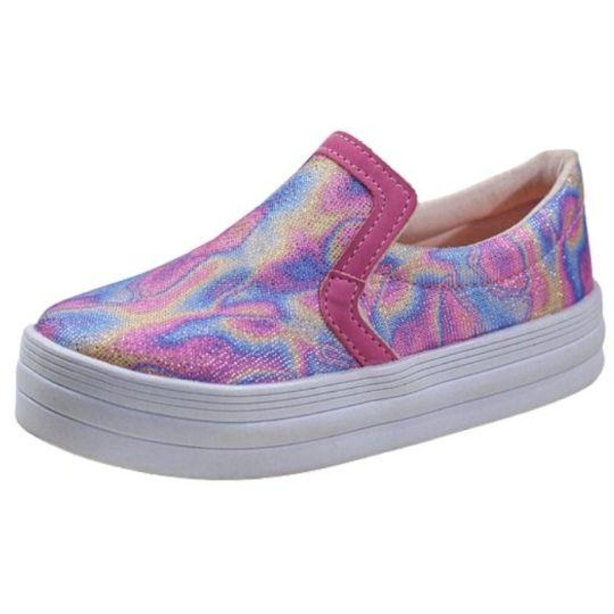 Tênis Infantil Flib Tie Dye Elástico Feminino - Rosa | Zattini