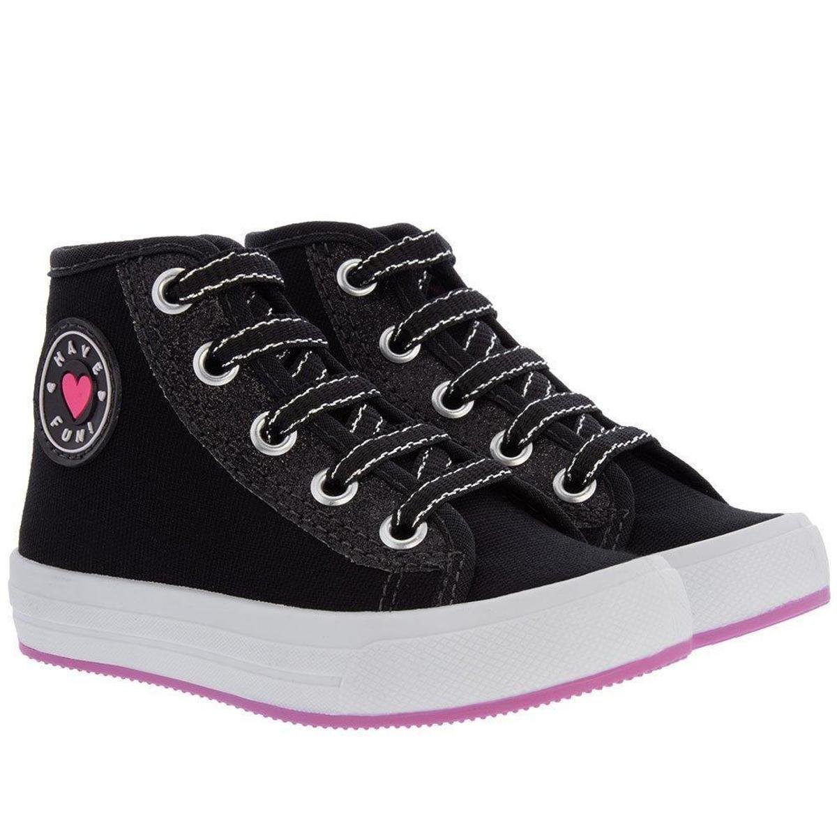 High Top All Star Todo Preto Cano Médio Shoe All Star Plataforma