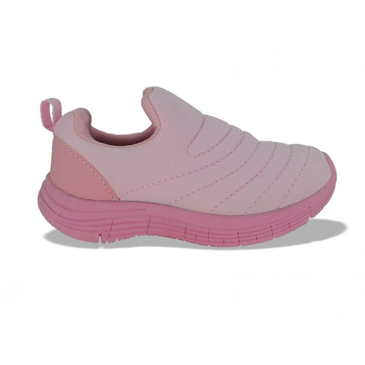 Tênis Infantil Gibizinho Slip On Feminino B88 - Rosa Menor preço em Tênis Infantil Gibizinho Slip On Feminino B88 - Rosa