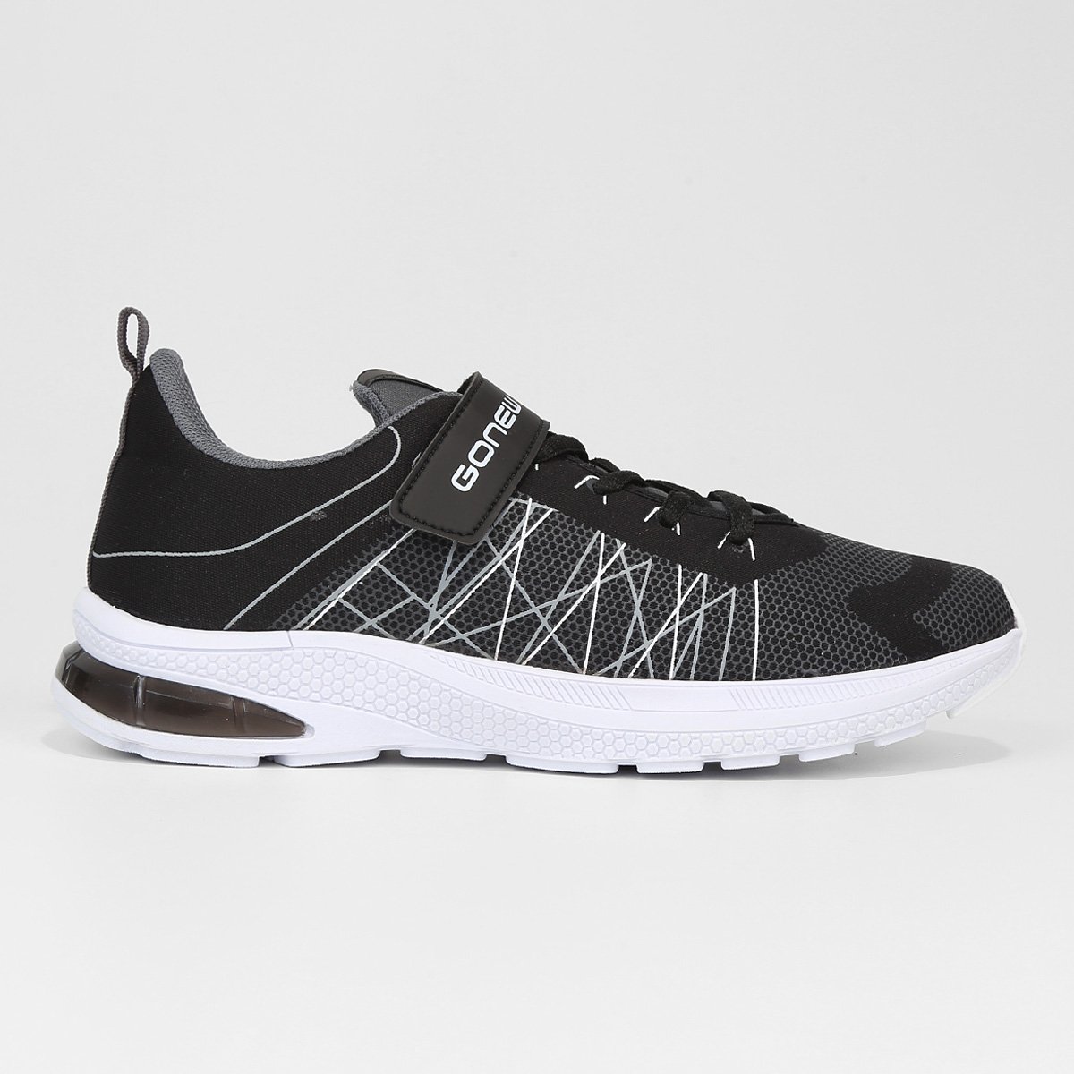 Tênis Infantil Gonew Cross Masculino - Preto+Branco Menor preço em Tênis Infantil Gonew Cross Masculino - Preto+Branco