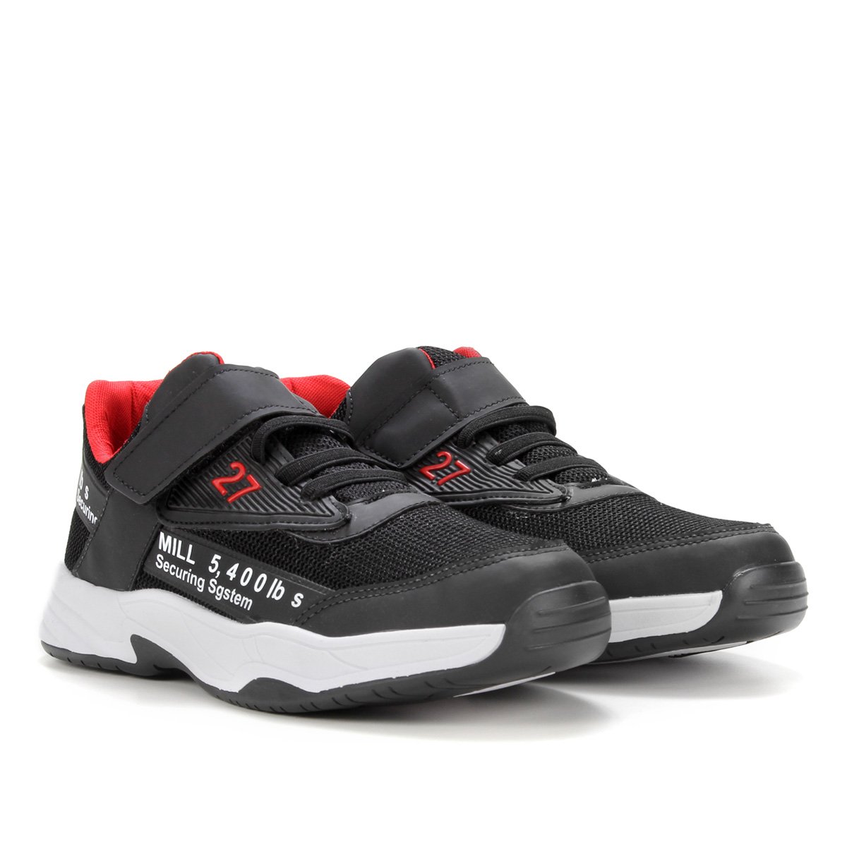 Tênis Infantil Happy Luck Zycon Masculino - Preto+Vermelho Menor preço em Tênis Infantil Happy Luck Zycon Masculino - Preto+Vermelho