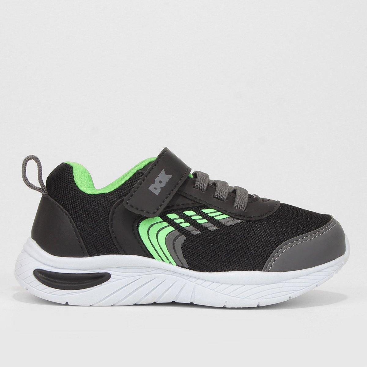 Tênis Infantil Jogger Dok Energy Menino - Preto+Cinza Menor preço em Tênis Infantil Jogger Dok Energy Menino - Preto+Cinza