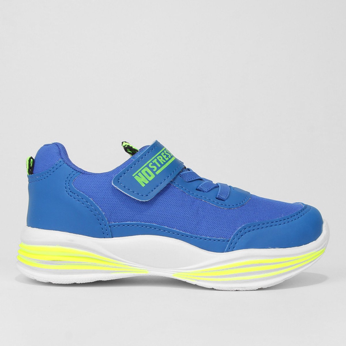 Tênis Infantil Jogger No Stress Casual Menino - Azul+Verde Menor preço em Tênis Infantil Jogger No Stress Casual Menino - Azul+Verde