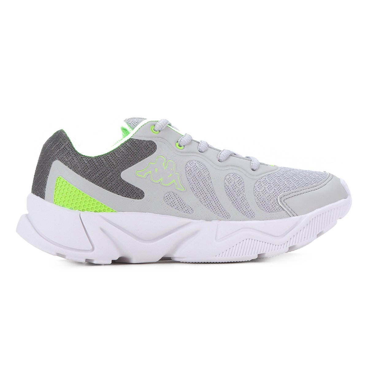 Tênis Infantil Kappa Power Masculino - Grafite+Verde Menor preço em Tênis Infantil Kappa Power Masculino - Grafite+Verde
