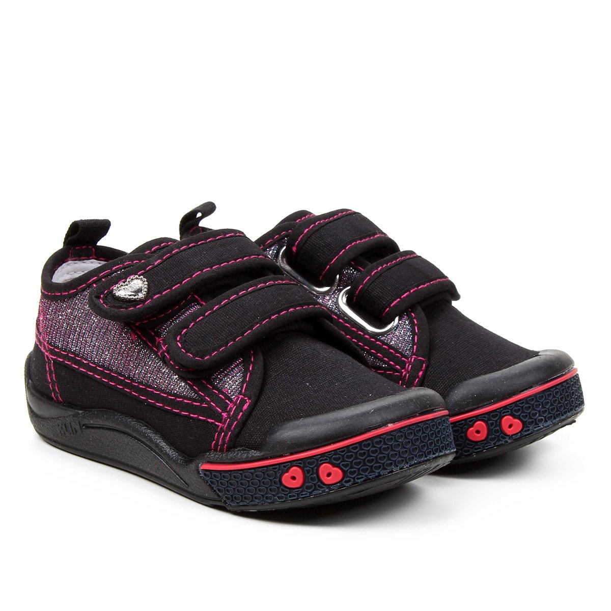 Tênis Infantil Klin Toy Feminino - Preto+Pink Menor preço em Tênis Infantil Klin Toy Feminino - Preto+Pink