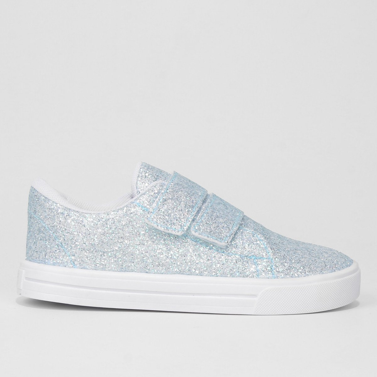 Tênis Infantil Kurz Cano Baixo Little Star Glitter Menina - Azul Claro Menor preço em Tênis Infantil Kurz Cano Baixo Little Star Glitter Menina - Azul Claro