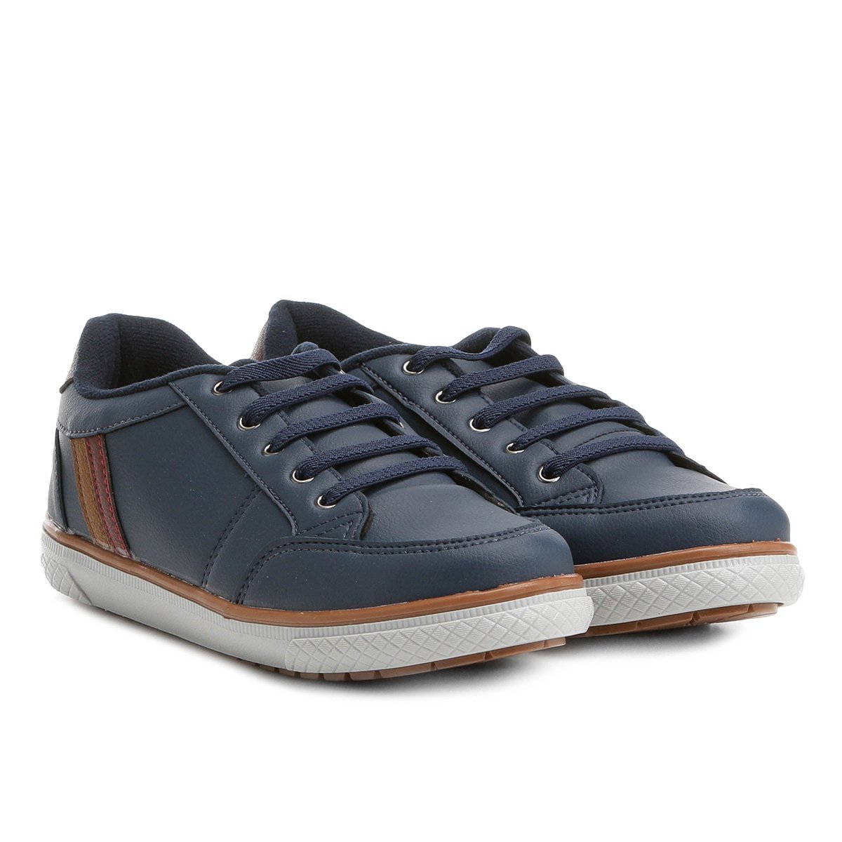 Tênis Infantil Kurz Casual Elástico Masculino - Marinho Menor preço em Tênis Infantil Kurz Casual Elástico Masculino - Marinho