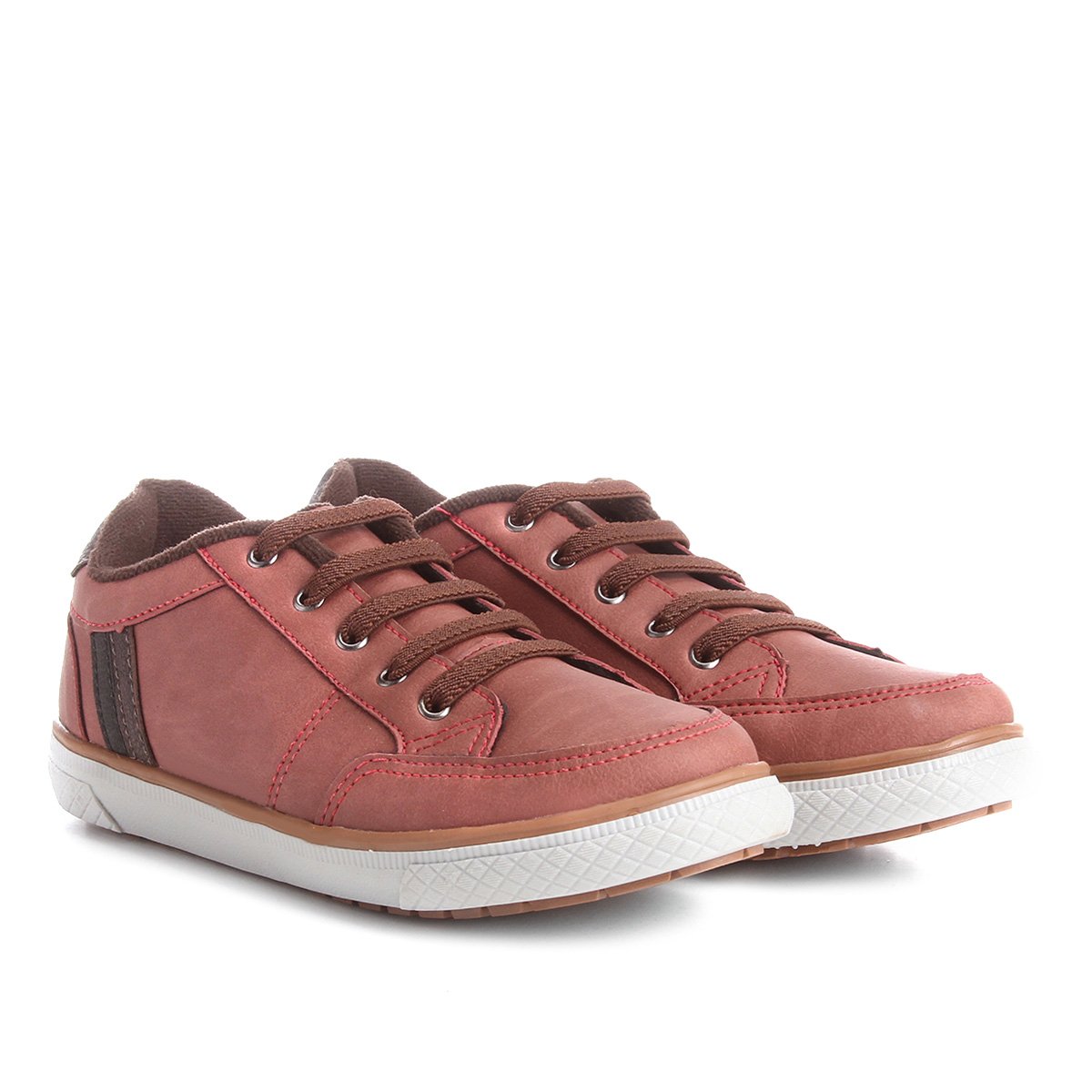 Tênis Infantil Kurz Casual Elástico Masculino - Bordô Menor preço em Tênis Infantil Kurz Casual Elástico Masculino - Bordô