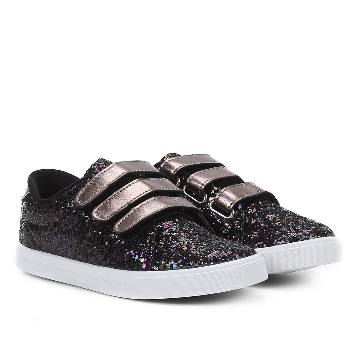 Tênis Infantil Kurz Coleção Fofinhos Glitter Feminino - Preto Menor preço em Tênis Infantil Kurz Coleção Fofinhos Glitter Feminino - Preto