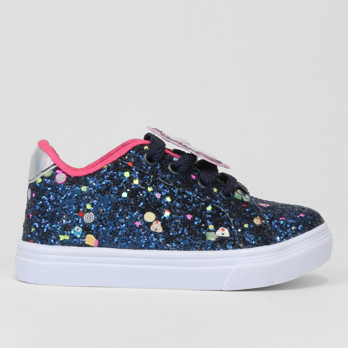 Tenis Infantil Kurz Glitter Patch Unicórnio Menina - Marinho Menor preço em Tenis Infantil Kurz Glitter Patch Unicórnio Menina - Marinho