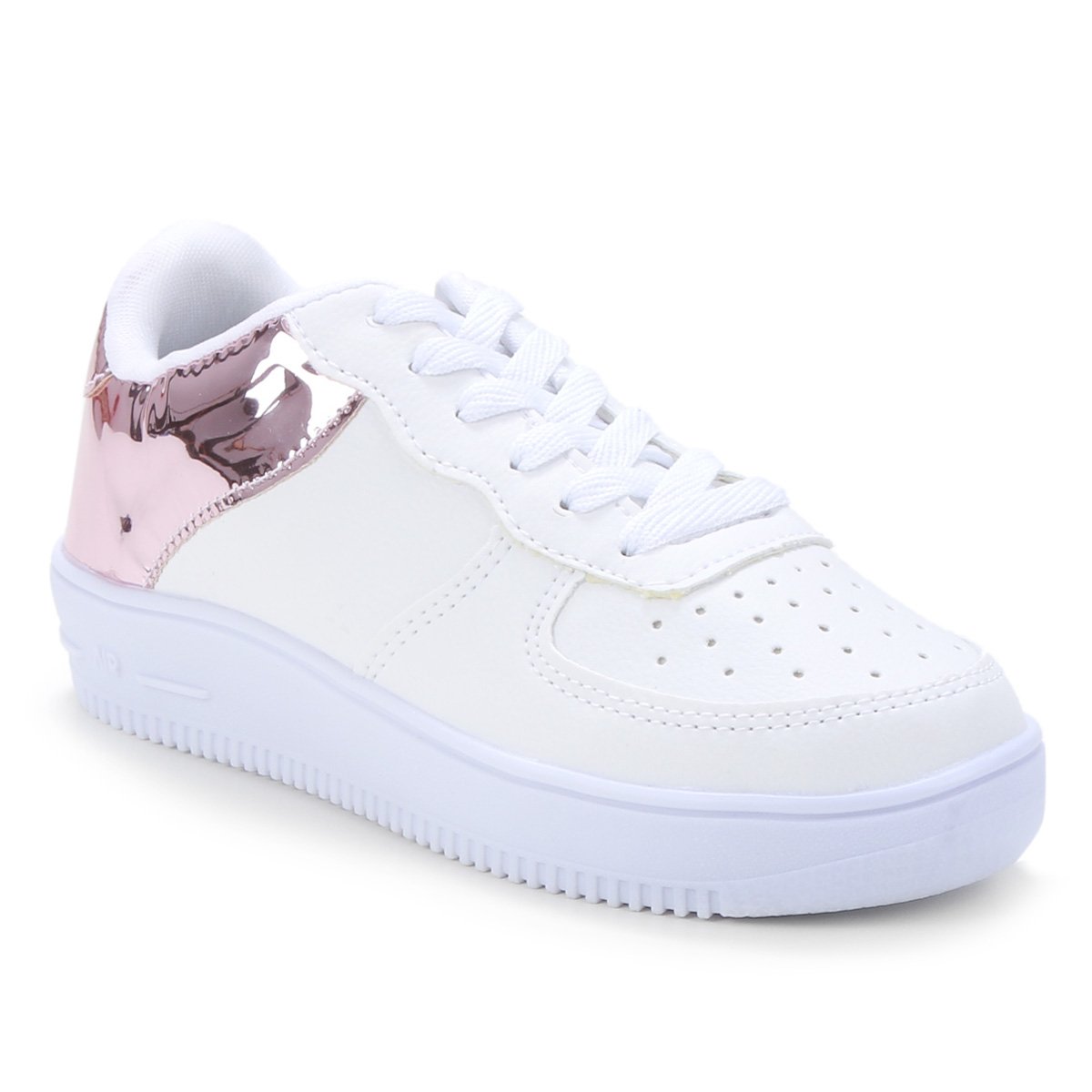 Tênis Infantil Kurz Gringa Feminino - Branco+Rosa | Zattini