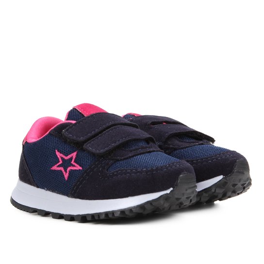 Tênis Infantil Kurz Jogger Pump Masculino - Marinho+Pink
