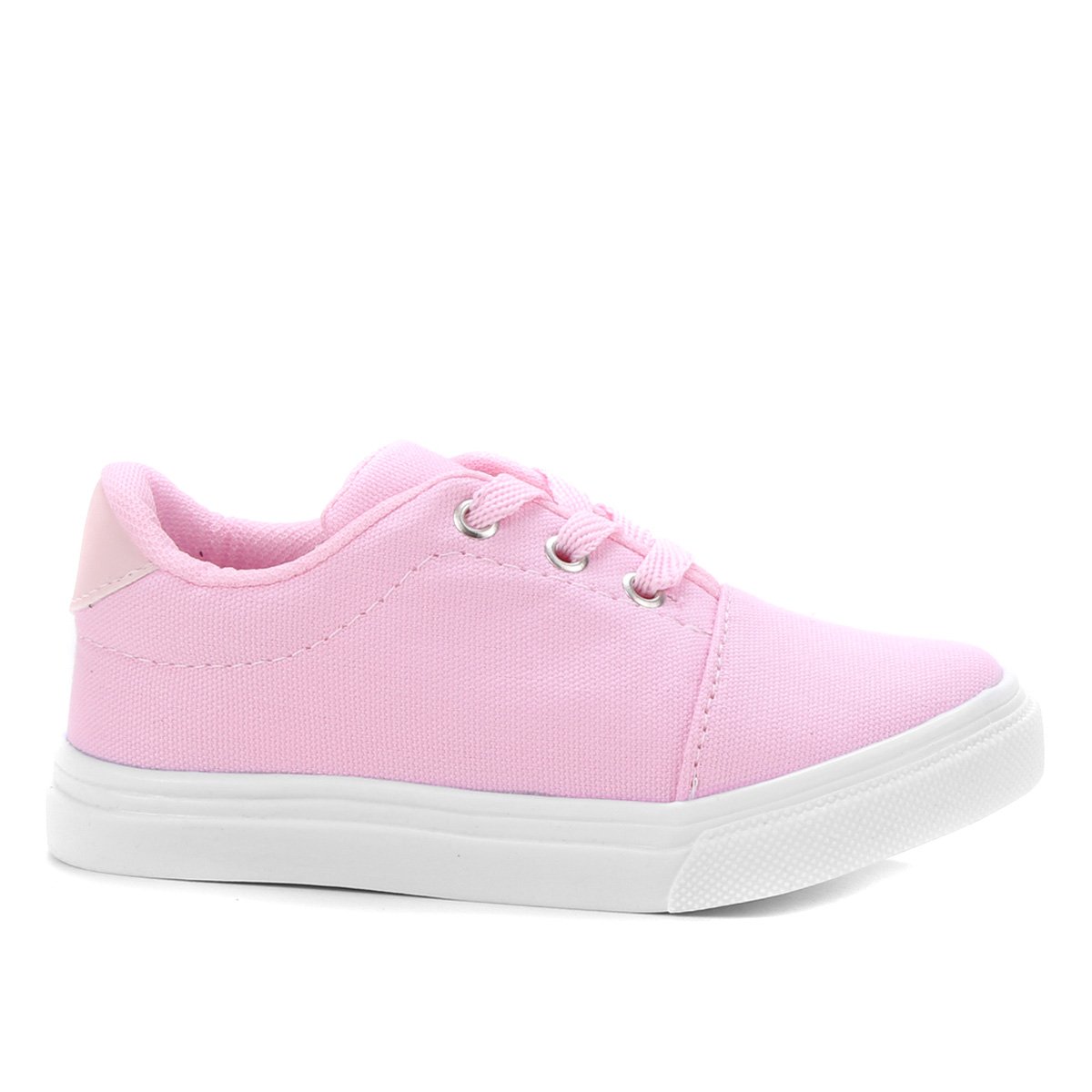 Tênis Infantil Kurz Liso Feminino - Rosa Claro Menor preço em Tênis Infantil Kurz Liso Feminino - Rosa Claro